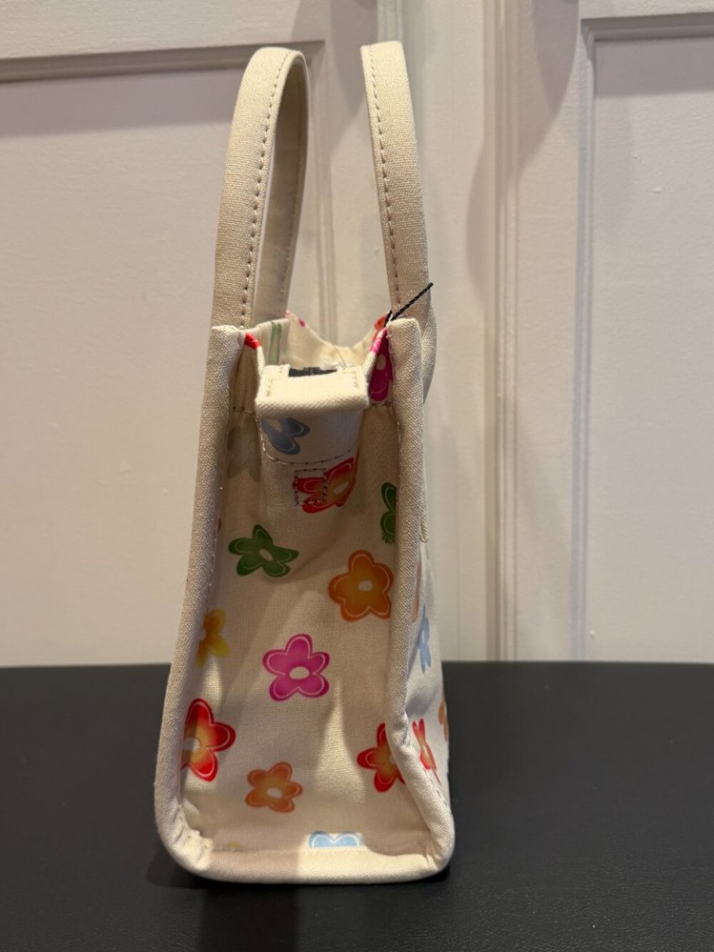 NWT Marc Jacobs Flower Print Canvas Small Standard Supply Tote Bag - Picture 3 of 10